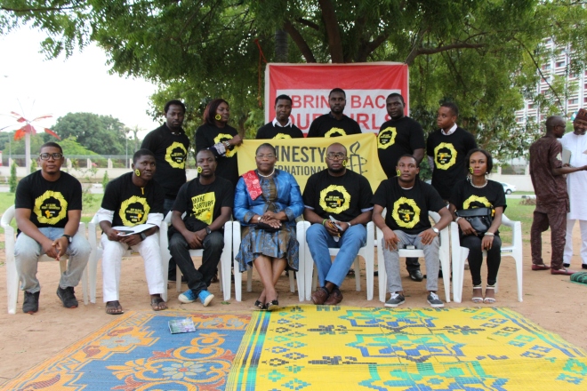 Oby Ezekwesili with the Amnesty International Members 